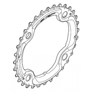 Chainring Shimano SLX FC-M660-10 104mm B-Type with fixing nuts 10-speed 32T-AE