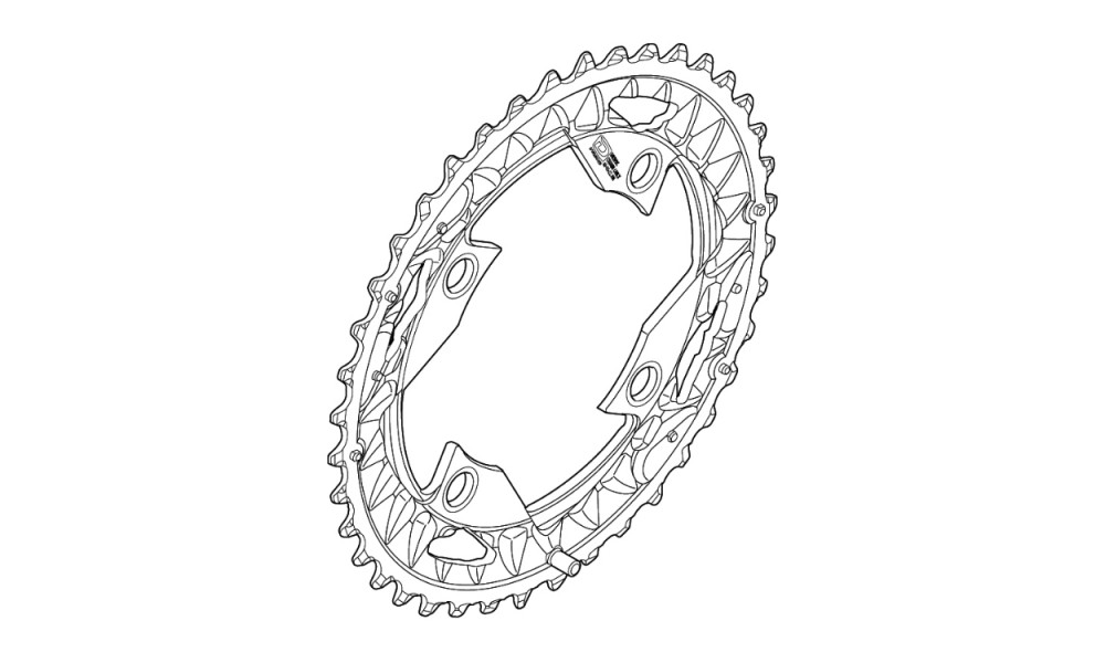 Передняя звезда Shimano SLX FC-M672 96mm 10-speed 40T-AN 