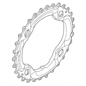 Chainring Shimano XT FC-M782 96mm 10-speed 30T-AN