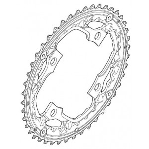 Chainring Shimano DEORE FC-T611 104mm for chain guard 10-speed 44T-AE black