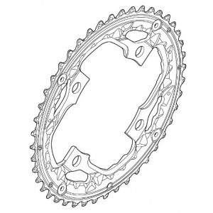 Передняя звезда Shimano DEORE FC-T611 104mm for chain guard 10-speed 44T-AE black