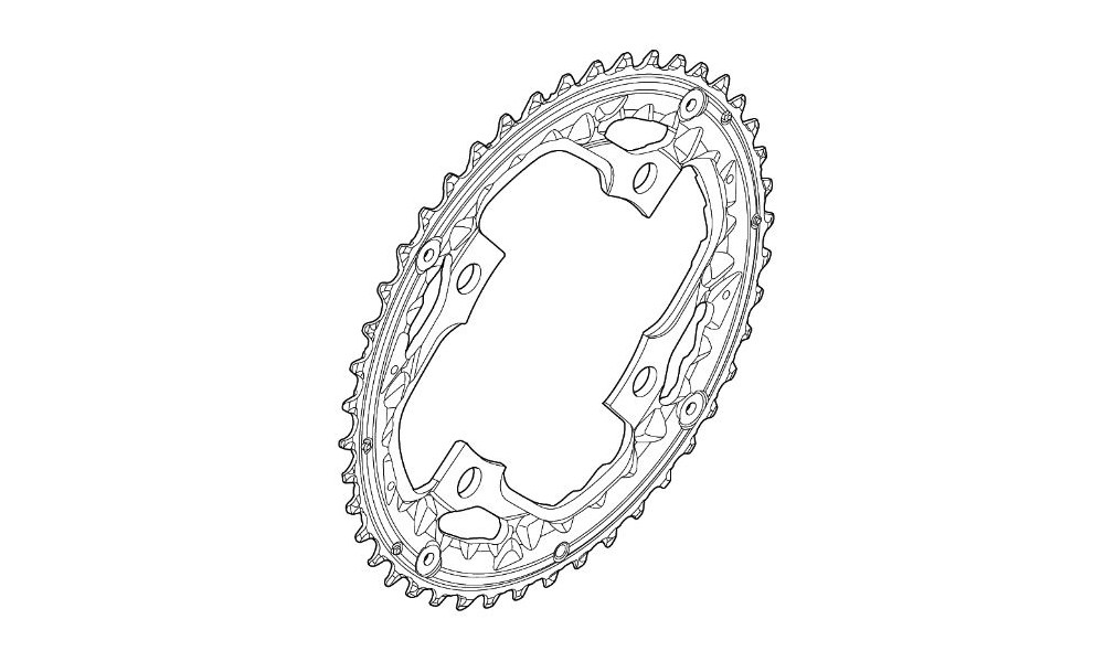 Ļåšåäķ’’ ēāåēäą Shimano DEORE FC-T611 104mm for chain guard 10-speed 44T-AE black 