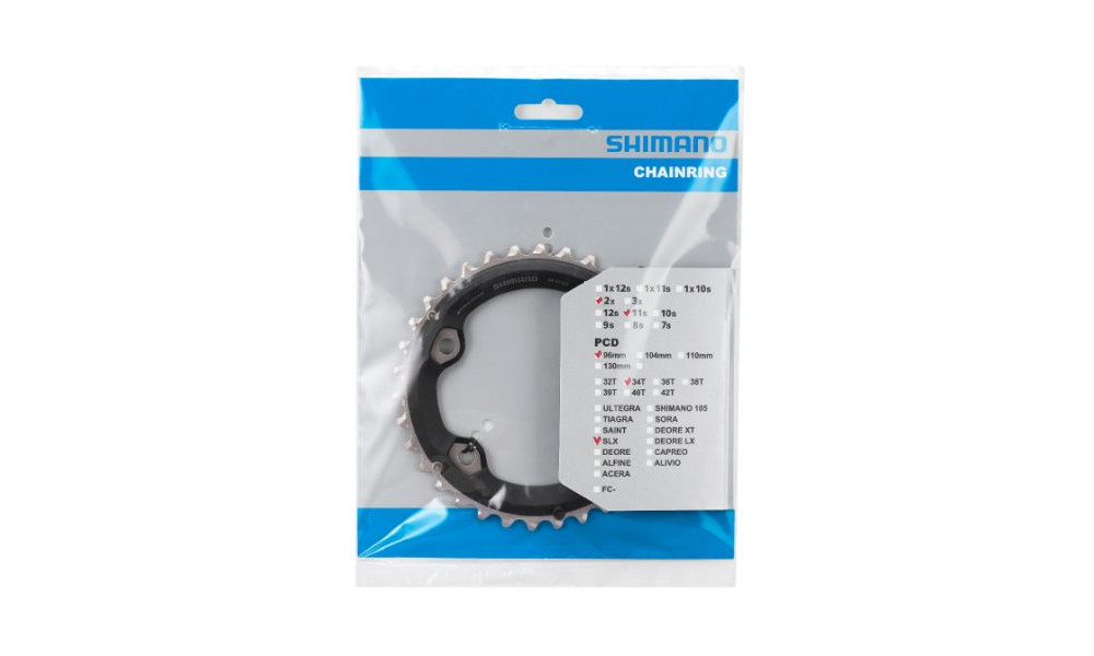 Chainring Shimano SLX FC-M7000-2 96mm for 34-24T 11-speed 34T-BB - 2