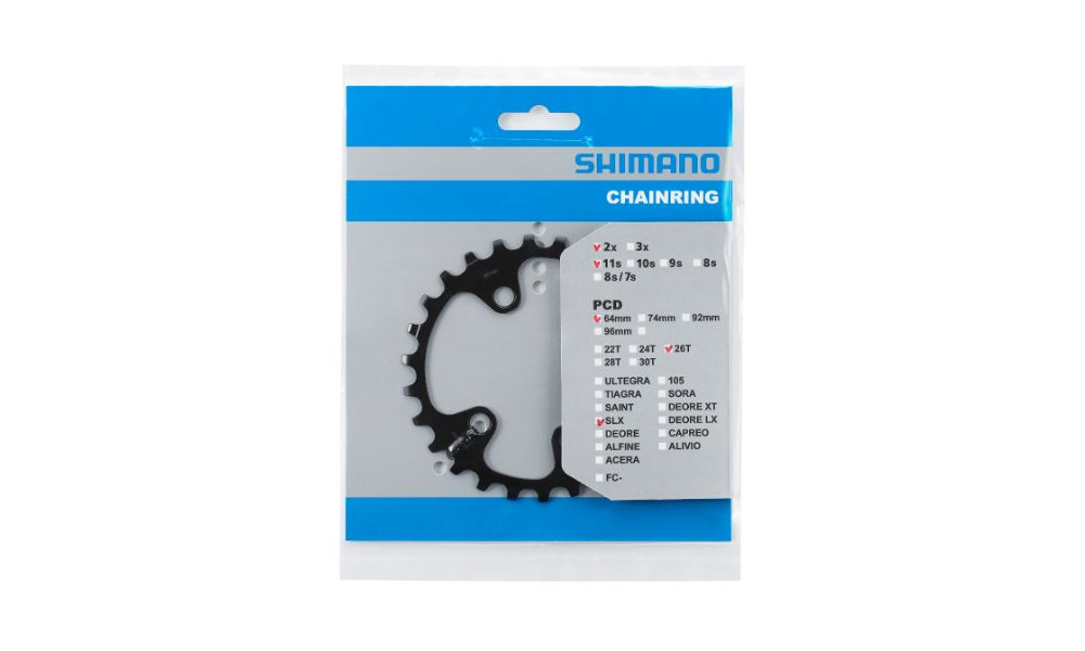 Chainring Shimano SLX FC-M7000 64mm for 36-26T 11-speed 26T-BC - 2