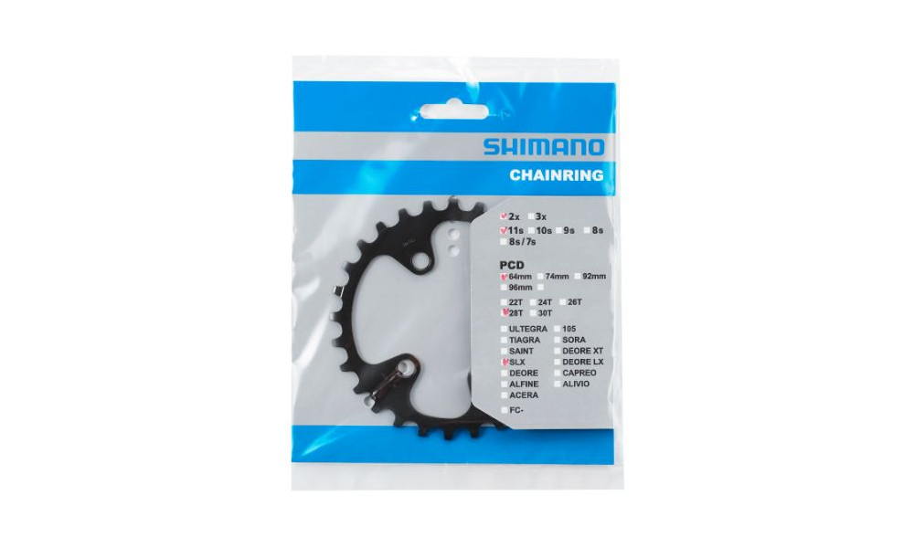 Chainring Shimano SLX FC-M7000 64mm for 38-28T 11-speed 28T-BD - 2