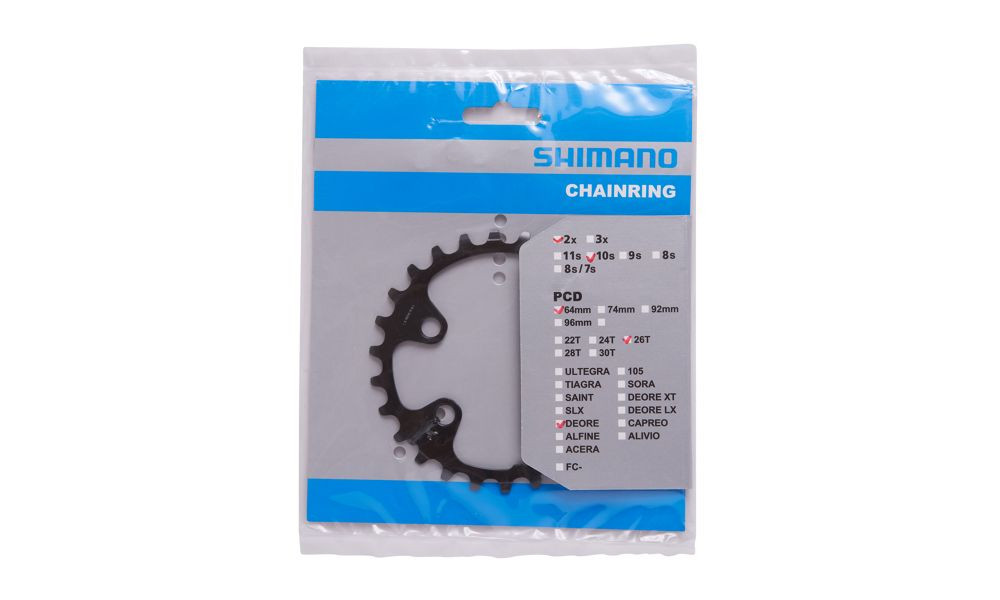 Передняя звезда Shimano DEORE FC-M6000-2/B2 64mm 10-speed 26T-BF - 2