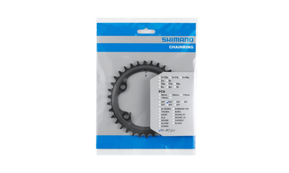 Передняя звезда Shimano SLX FC-MT610 96mm 12-speed 34T - 2