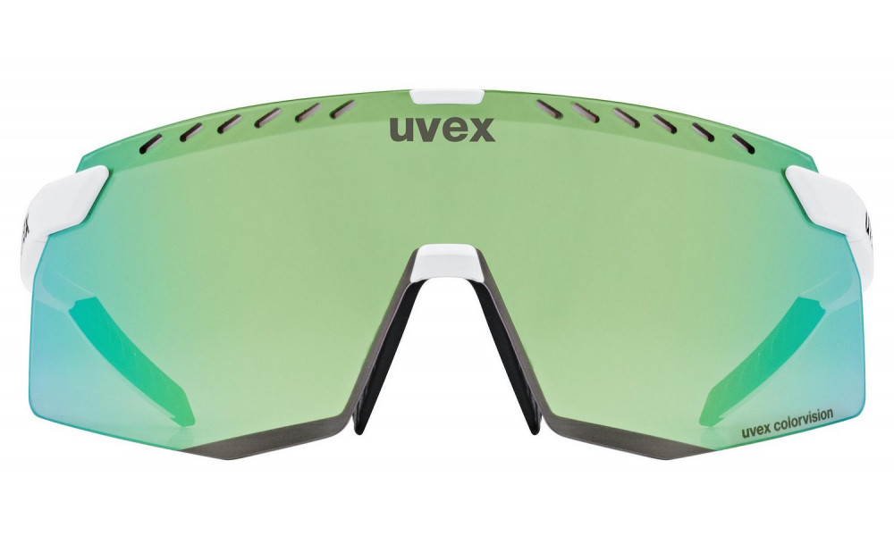 Очки Uvex pace stage CV white matt / mirror green - 5