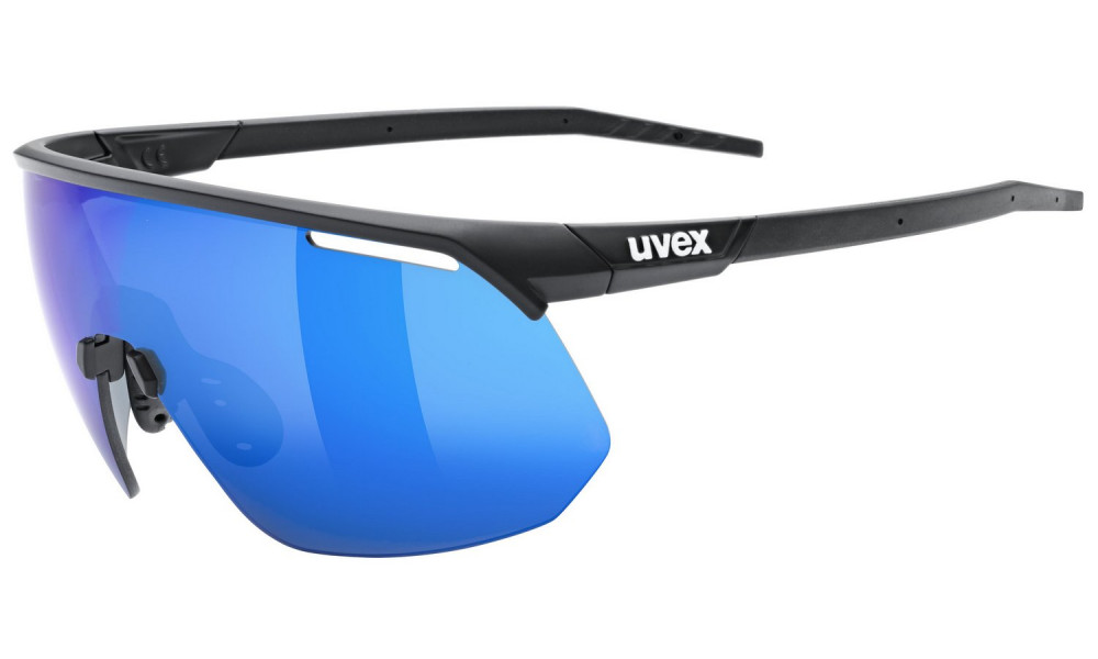 Очки Uvex pace one black matt / mirror blue - 1