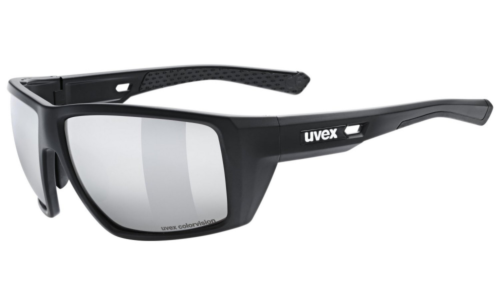 Glasses Uvex mtn venture CV black matt / mirror silver - 1