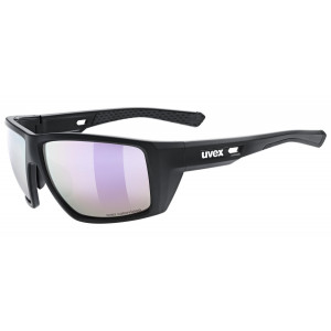 Glasses Uvex mtn venture CV black matt / mirror lavender pink