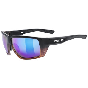 Glasses Uvex mtn venture CV black demi matt / mirror blue