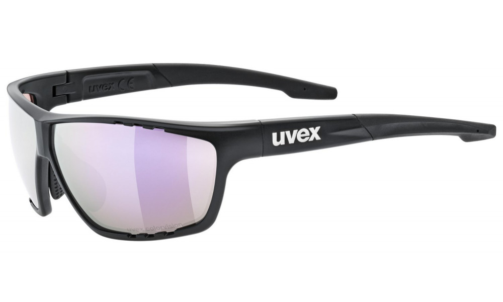 Очки Uvex sportstyle 706 CV black matt / mirror lavender - 1