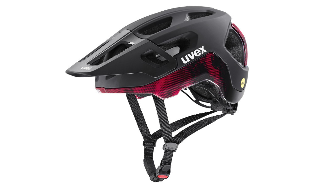 Helmet Uvex react MIPS black-ruby red matt - 1