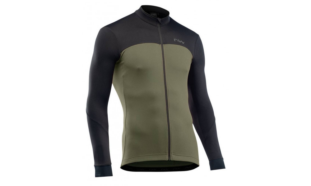 Веломайка Northwave Force 2 L/S Full Zip black-forest green - 1