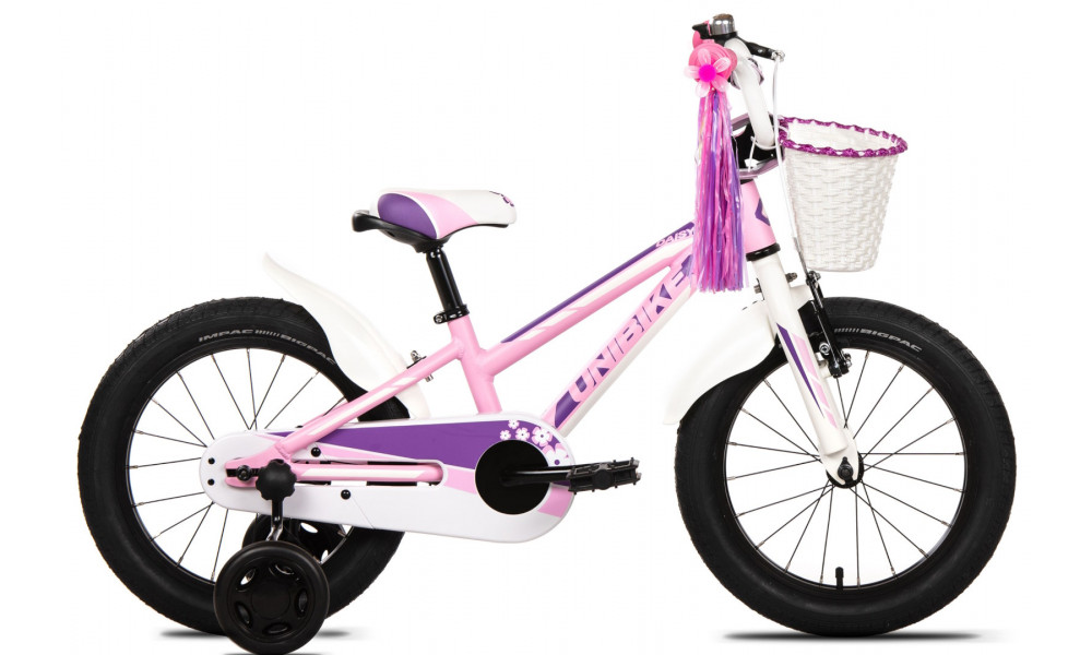 Bicycle UNIBIKE Daisy 16" 2023 pink-white 